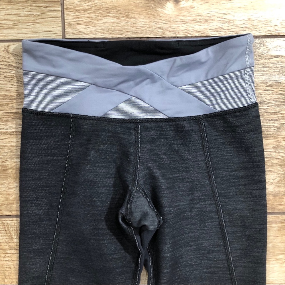 Lululemon Power House Crop Leggings Black Wee Sz 2 - Picture 6 of 8